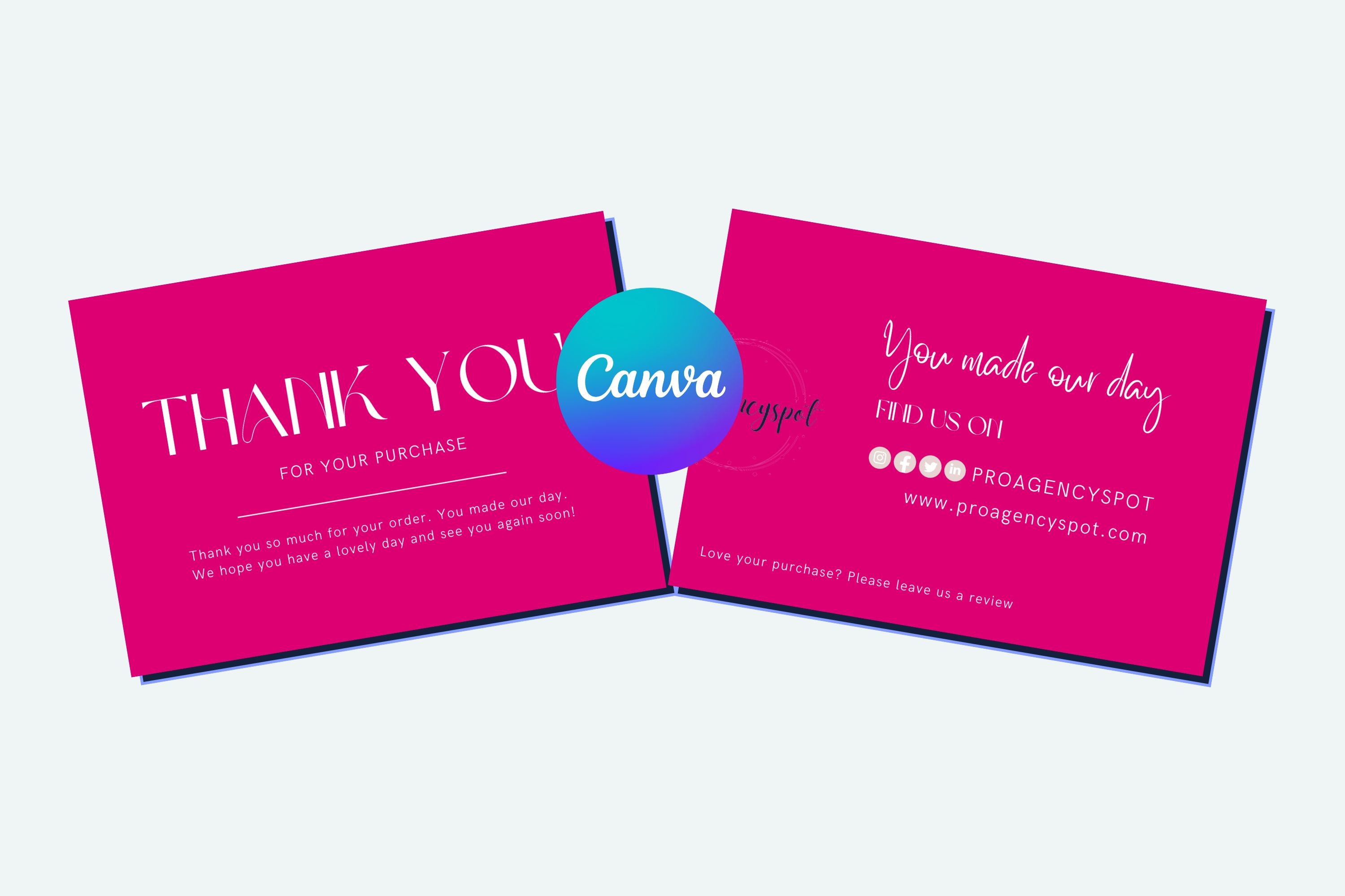 Thank You Card Template Canva