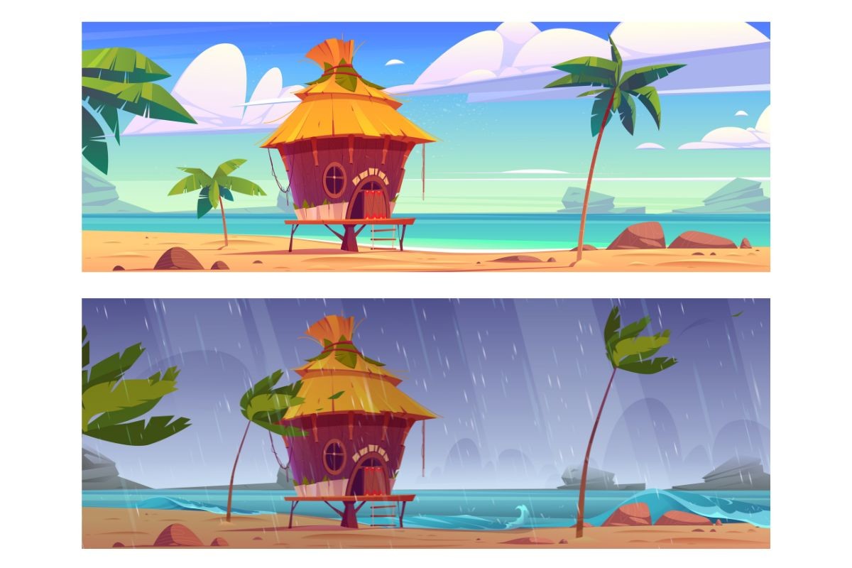 Beach Hut Set Graphic by myteamart · Creative Fabrica