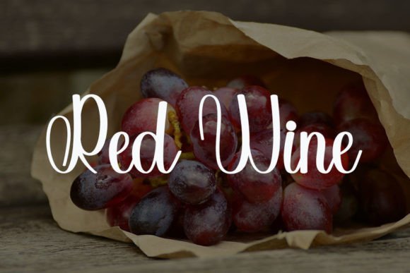 Burgundy Font - Preview 1