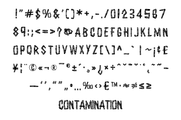 Contamination Font - Preview 1