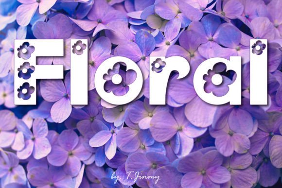 Floral Font - Preview 5
