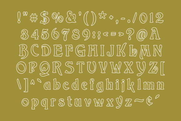 Grizzly Font PNG with transparent background - Preview 1