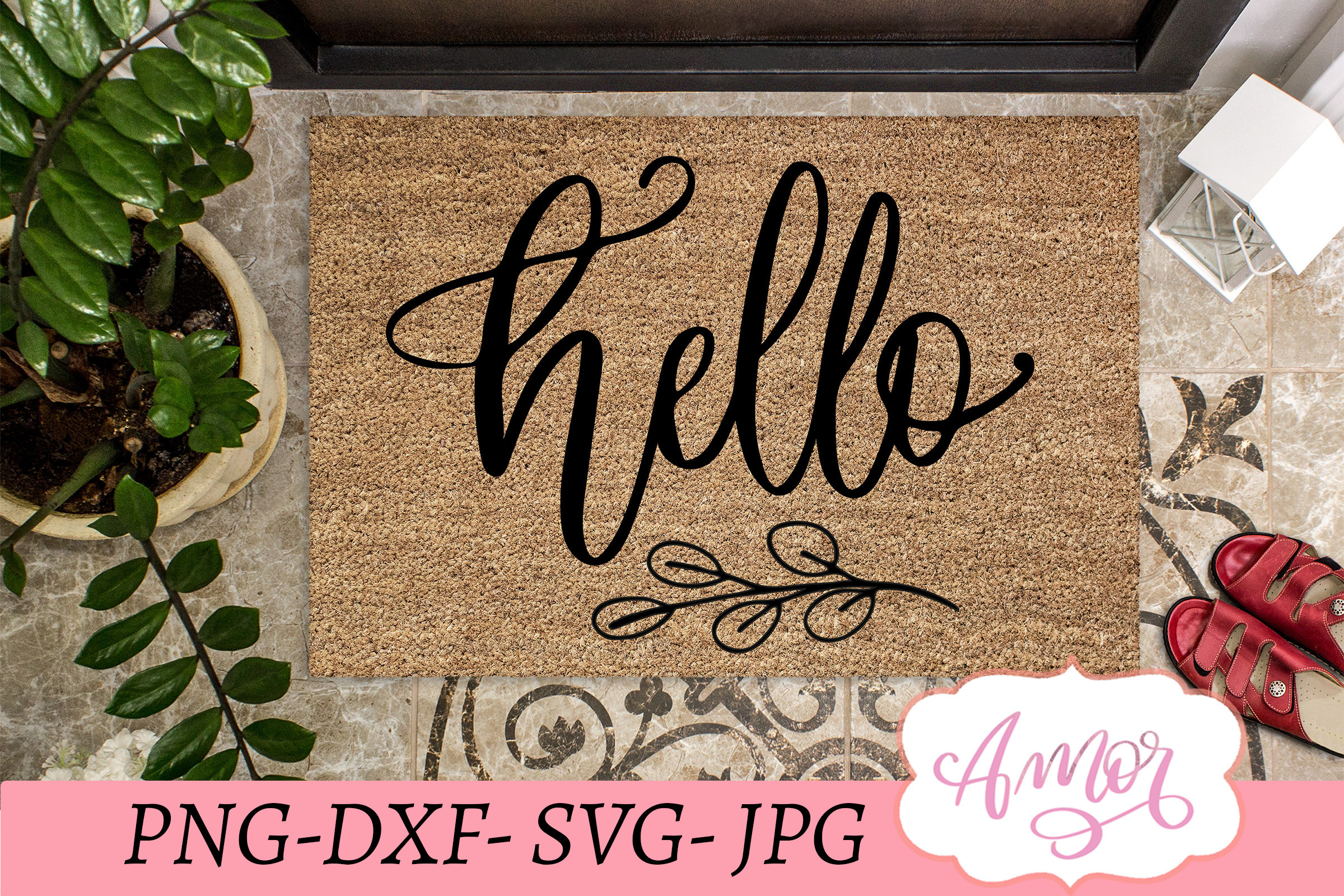 Hello SVG design for porch signs
