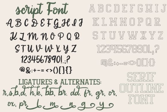 Letterman Jacket Font Font PNG with transparent background - Preview 4