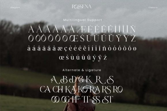 Rossena Font PNG with transparent background - Preview 2