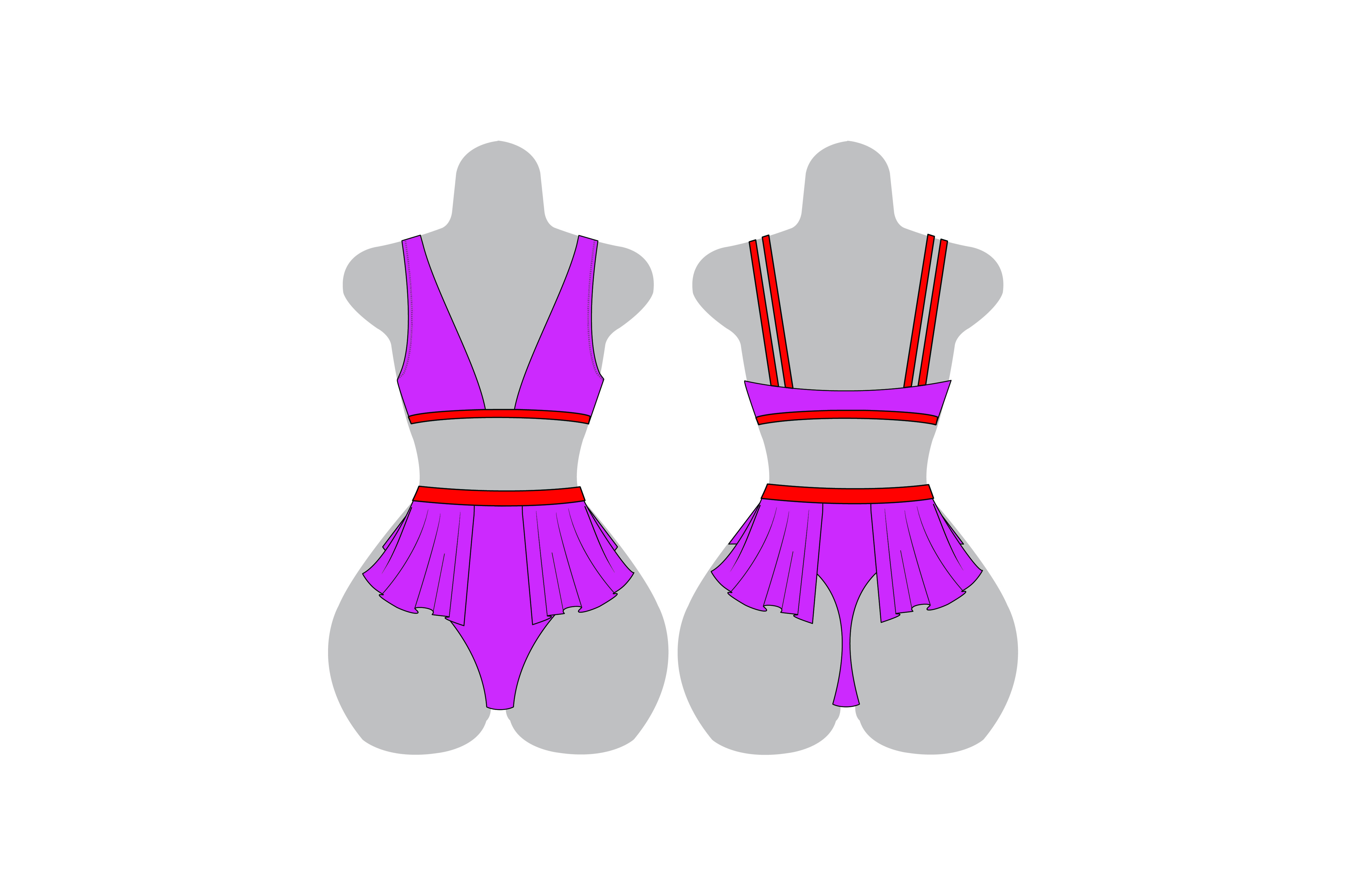 Striper Sewing Pattern-Style 017