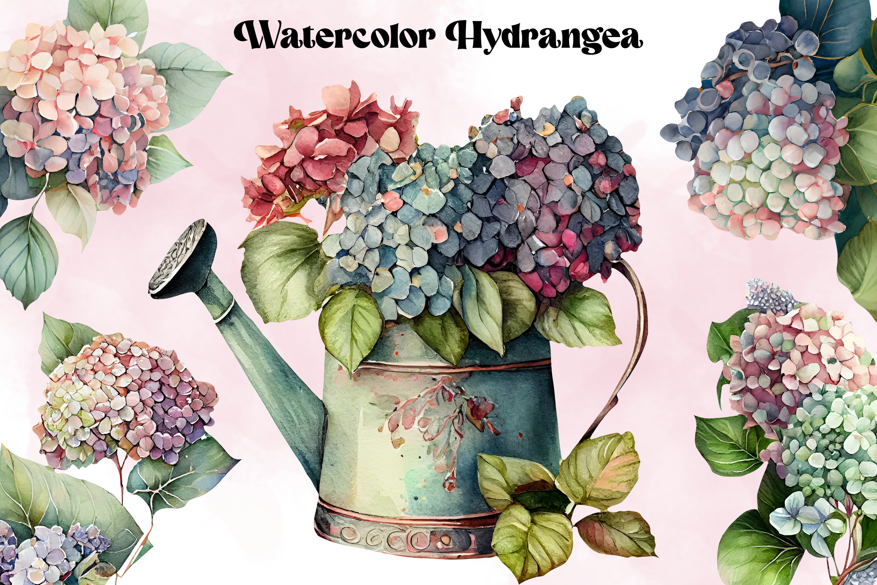 Watercolor Hydrangea Graphic by Andreea Eremia Design · Creative Fabrica