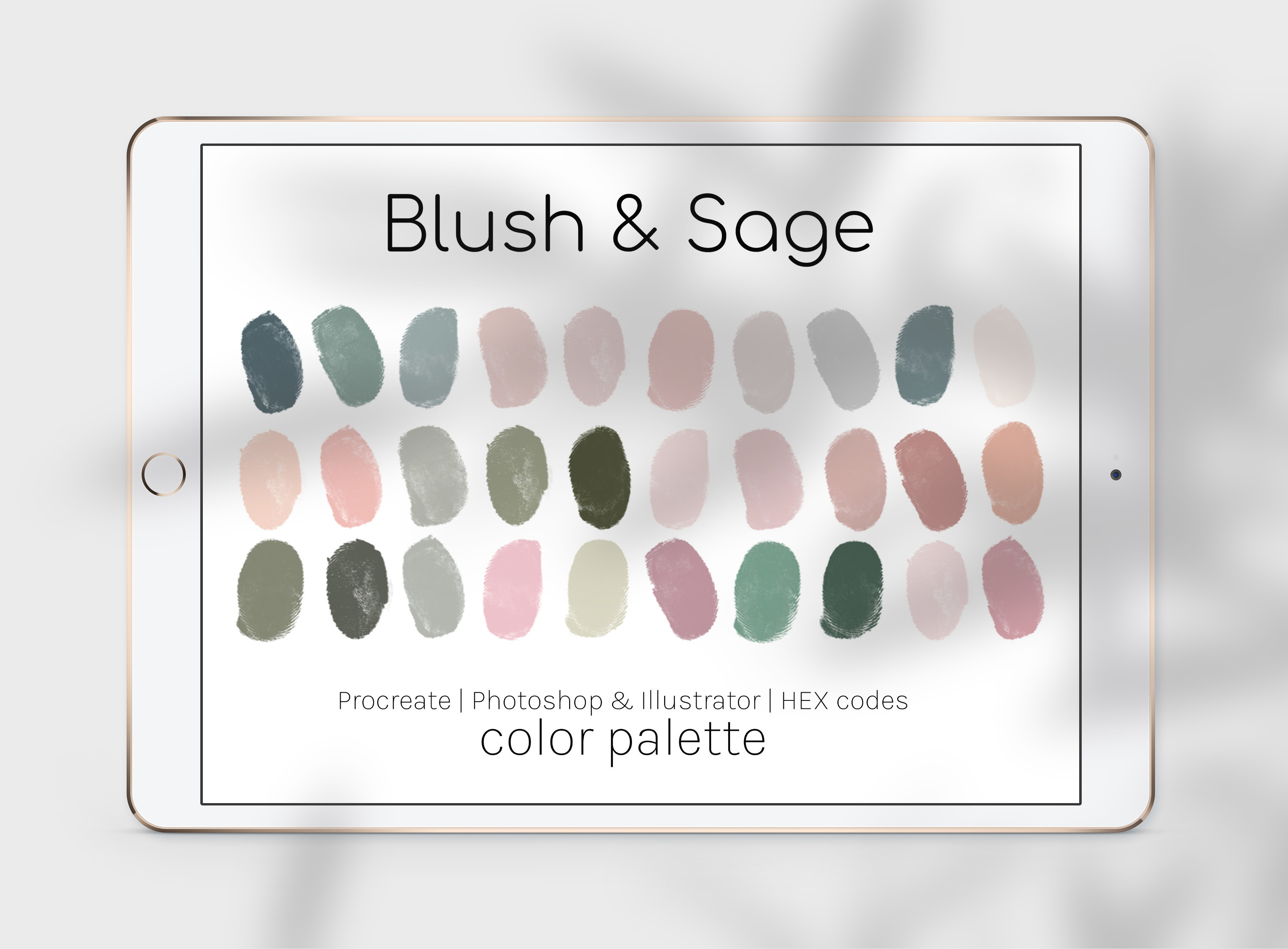 Blush & Sage Color Palette Graphic by thedigitaldoodle · Creative Fabrica