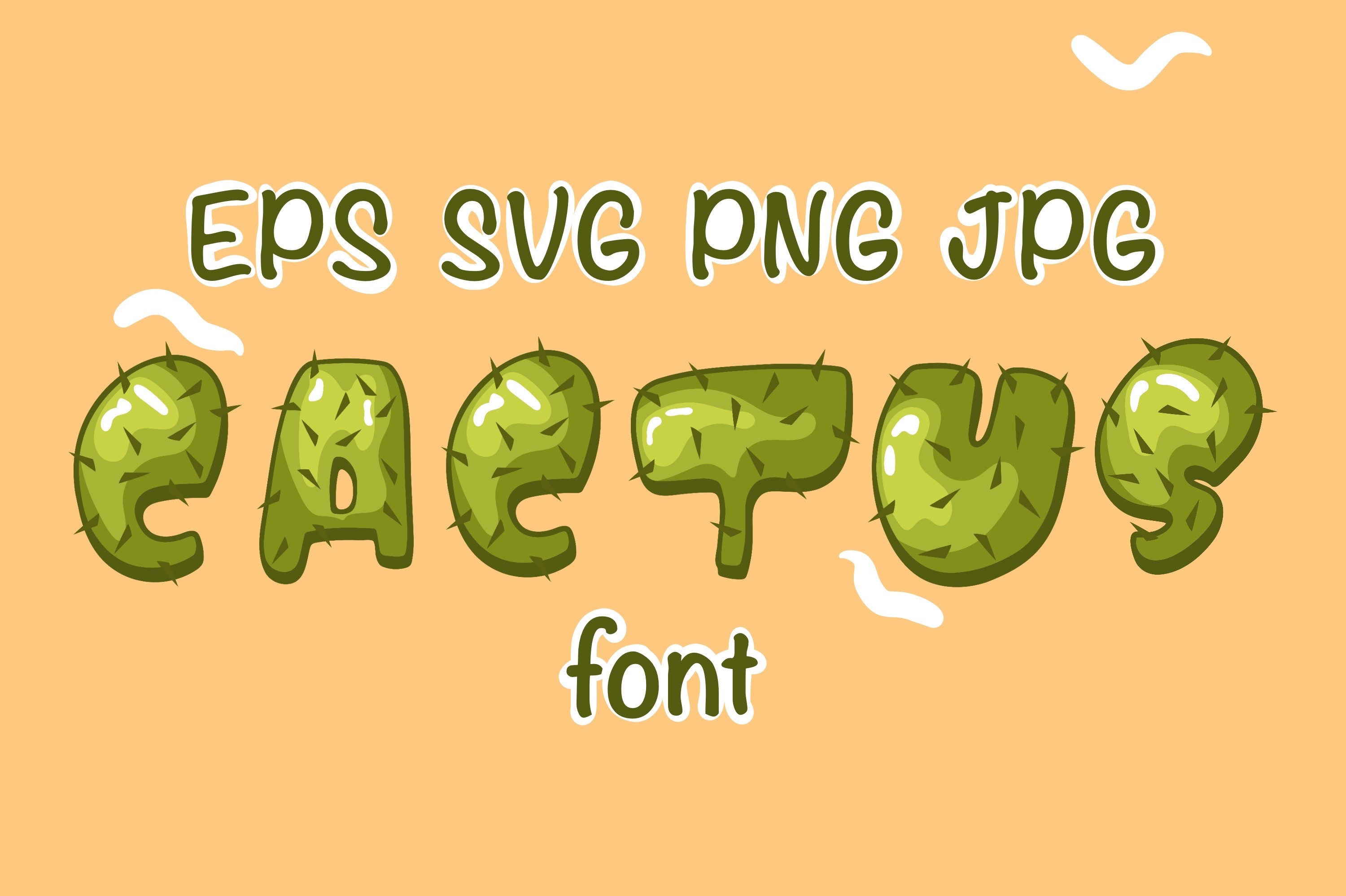 CACTUS Font Graphic by GoGreen.omg  Creative Fabrica