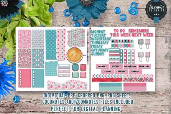 Dancing Paisley Digital Planner Stickers
