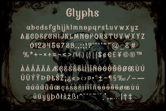 Dark Rum Font PNG with transparent background - Preview 2