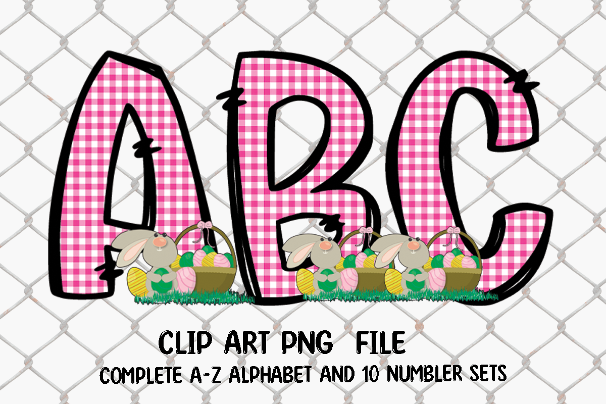 Easter Alphabet Sublimation Clipart PNG Graphic by YO Design · Creative ...