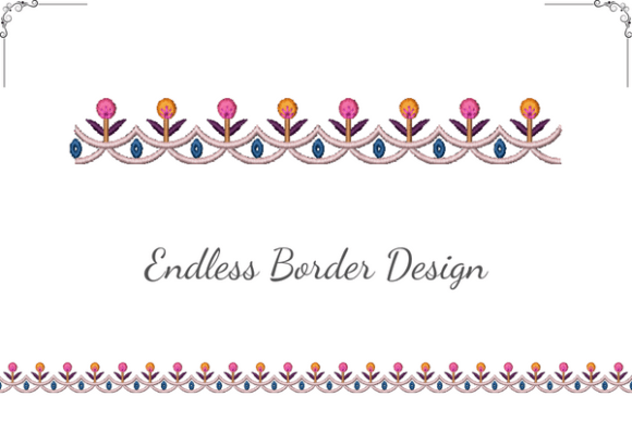 Flower with Cut Work Border