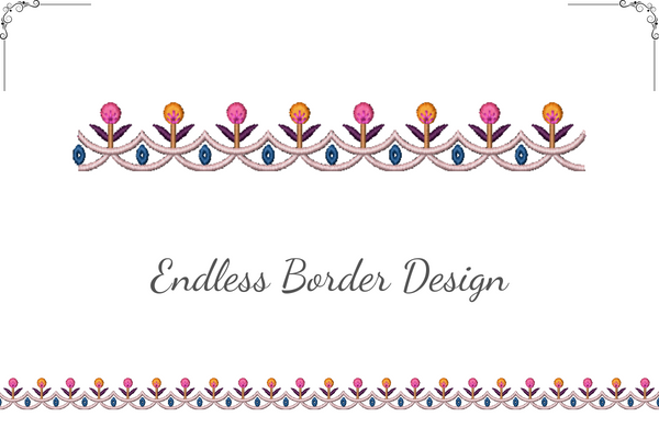 Flower with Cut Work Border