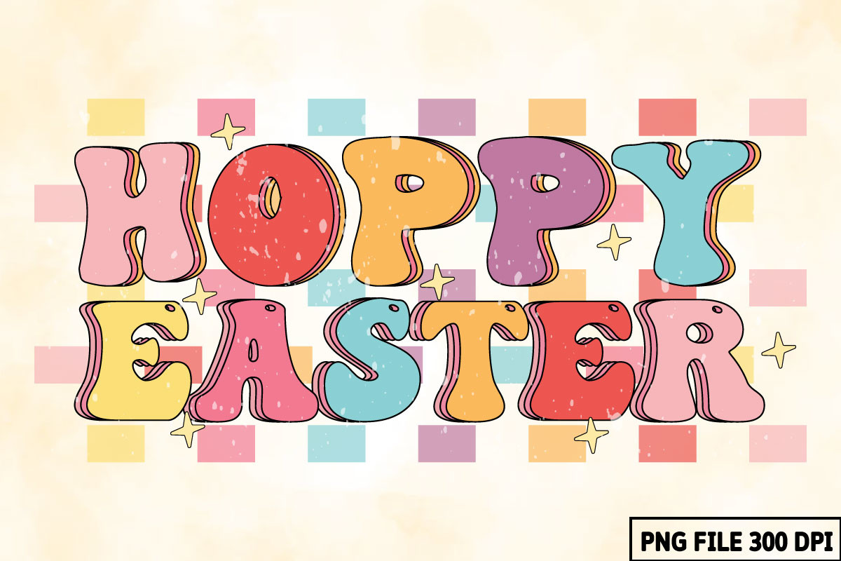 Hoppy Easter Retro Sublimation Graphic by SD Design · Creative Fabrica