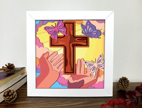 Jesus Shadow Box Svgcross Svgjesus Svg Graphics