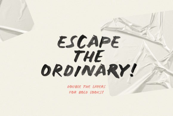 Natural Rough Font PNG with transparent background - Preview 6