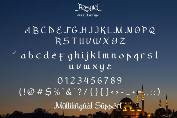 Rosyid Font PNG with transparent background - Preview 1