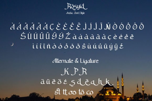 Rosyid Font PNG with transparent background - Preview 2
