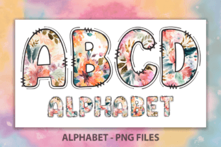 Alphabet Flowers PNG Watercolor Design Graphic by Rose.art · Creative ...