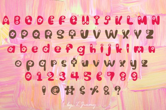 Flower Font - Preview 1