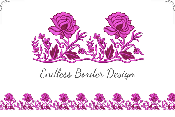 Flower with Cut Work Border