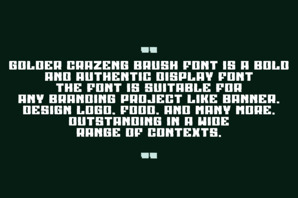 Golder Crazeng Brush Font - Preview 4