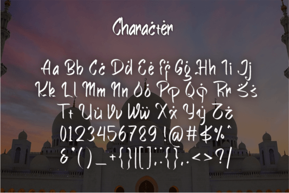 Islamic World Font PNG with transparent background - Preview 1