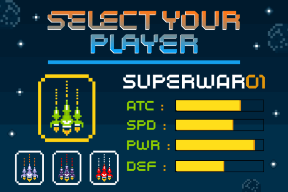 Pixel Machine Font PNG with transparent background - Preview 2
