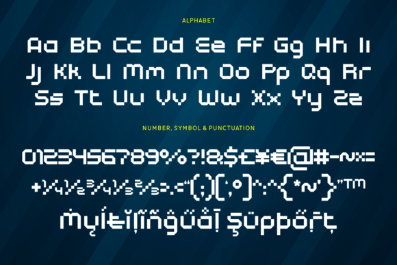 Pixel Machine Font PNG with transparent background - Preview 5