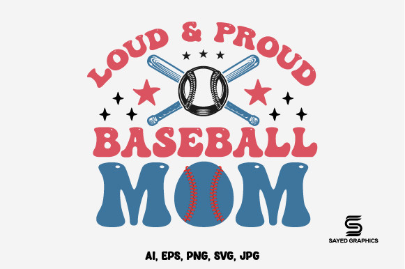 Retro Baseball Mom SVG
