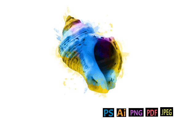 Graphic See Shell Watercolor Graphic Seashell 25 Graphic by ayman_colors · Creative Fabrica