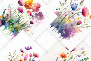 Watercolor Spring Flowers Background Graphic by Aspect_Studio ...