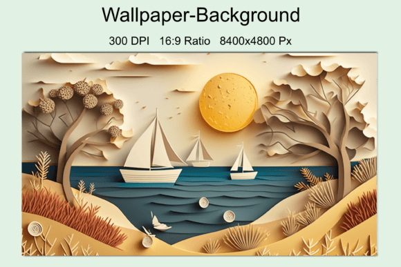 3D Effect Summer Scene Background 16:9