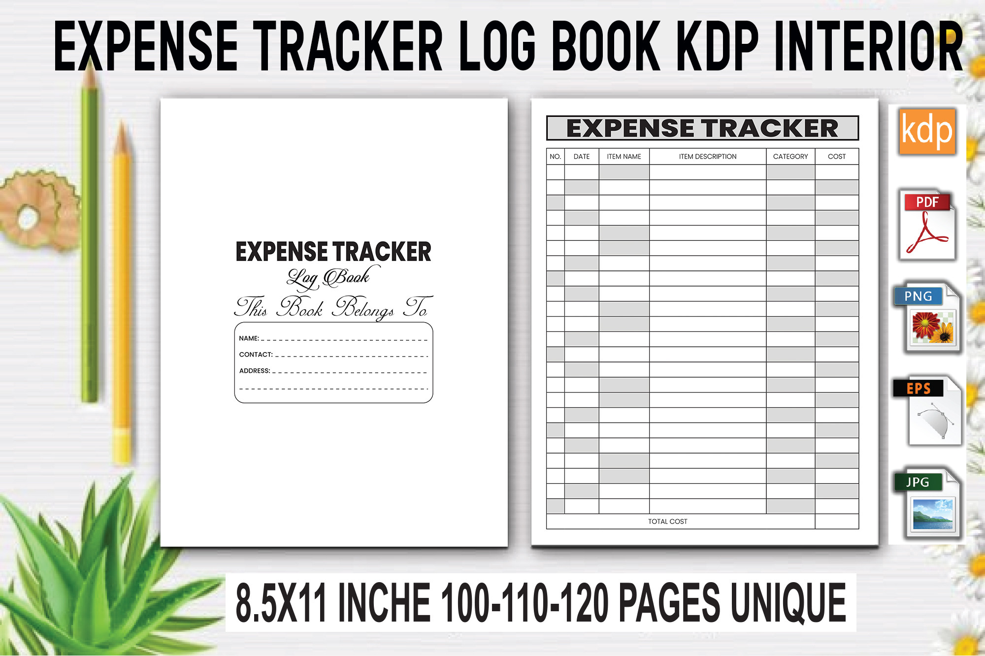 Expense Tracker Log Book | KDP Interior Graphic by KDP Studio ...