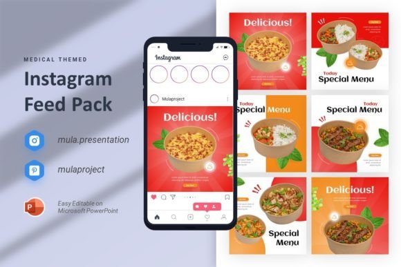 Fashion Instagram Feed Template Graphics