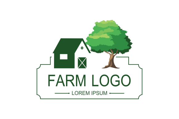 Illustration Farm Logo in Vintage