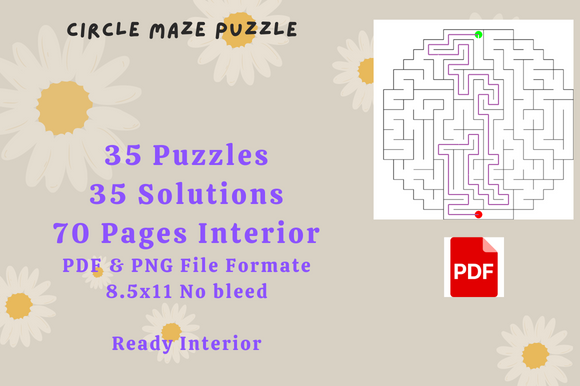 Interior 35 Mazes Puzzle Graphic by Sadia Design House · Creative Fabrica