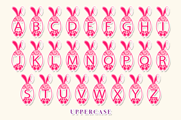 Easter Bunny Rose Font - Preview 3