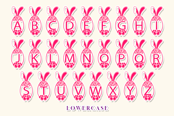 Easter Bunny Rose Font - Preview 4