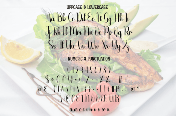 Grilled Fish Font - Preview 5