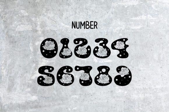 Groovy Rose Font PNG with transparent background - Preview 2