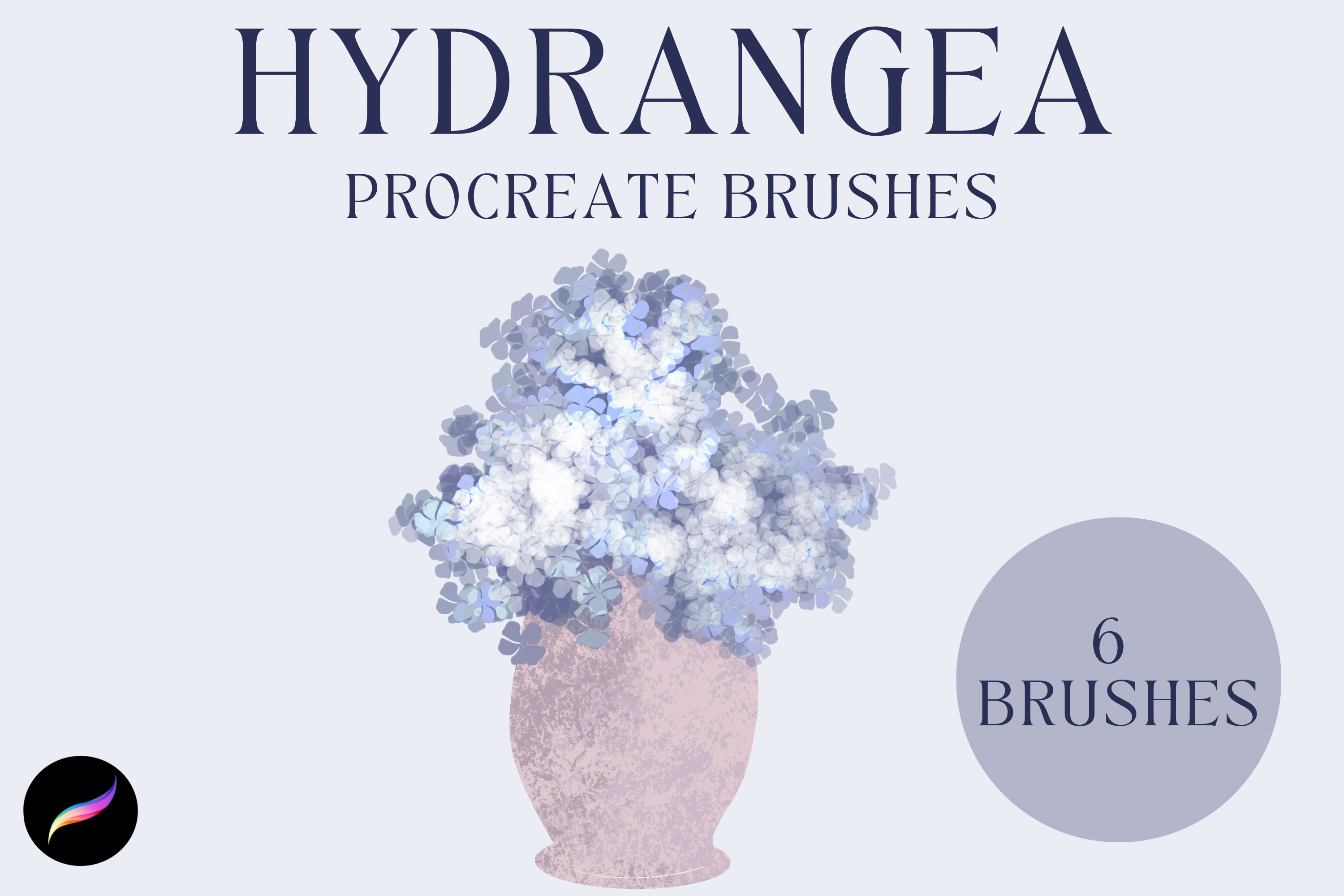 Hydrangea Procreate Brushes X 6 - photo 1