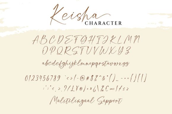 Keisha Font PNG with transparent background - Preview 5