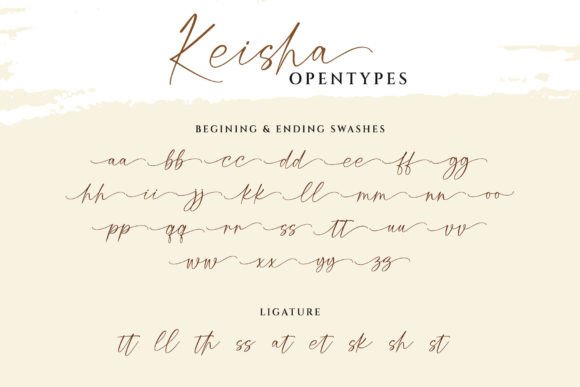 Keisha Font PNG with transparent background - Preview 6
