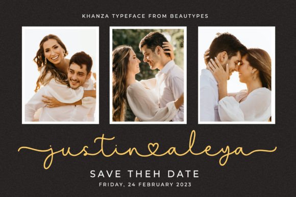 Khanza Font PNG with transparent background - Preview 2
