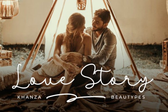Khanza Font PNG with transparent background - Preview 3