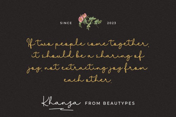 Khanza Font PNG with transparent background - Preview 4