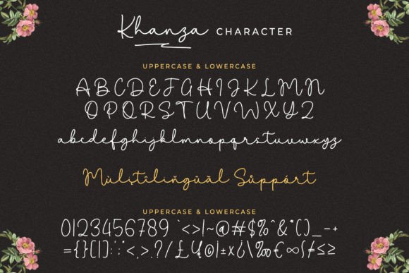 Khanza Font PNG with transparent background - Preview 5