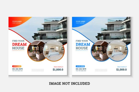 Preview of Real Estate House Property Social Post real estate social media template
